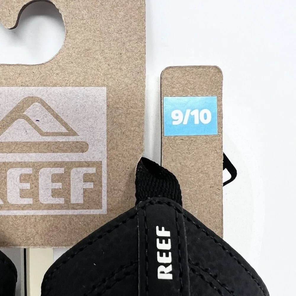 Reef Flip Flops Toddler Size 9/10 Black & White Rear Strap Little Shaper NWT‎